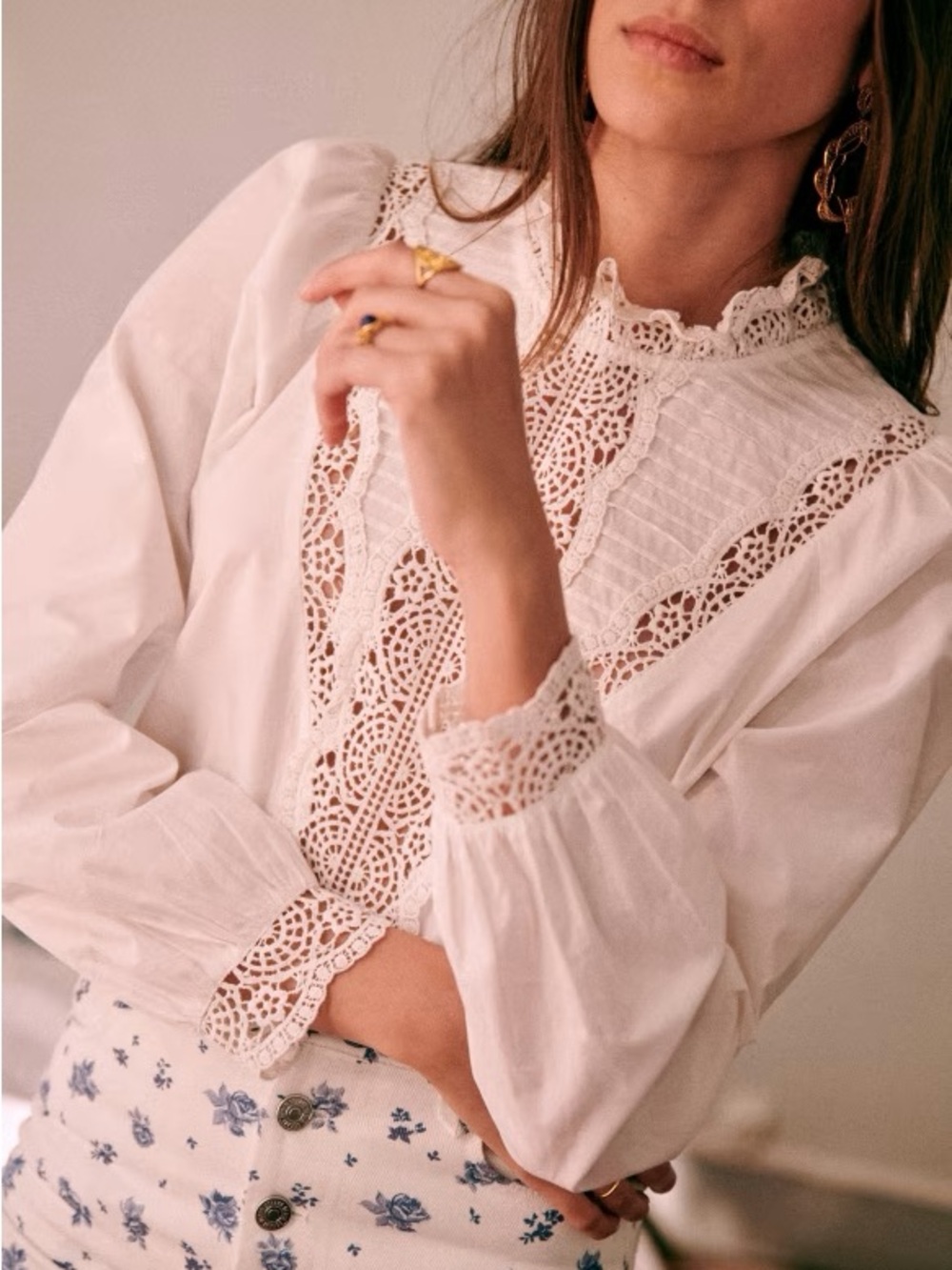 NWT Sezane Laurianne Blouse 10